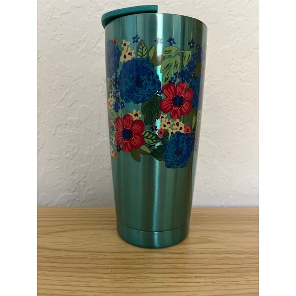 Pioneer Woman Stainless Steel Double Wall Vacuum Insulated Teal Tumbler w/Lid. - Picture 2 of 9